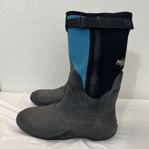 NEOPRENE BLACK Teal FLAT FISHING WADING BOOTS Mens 12 Predator Pro Series 15" L